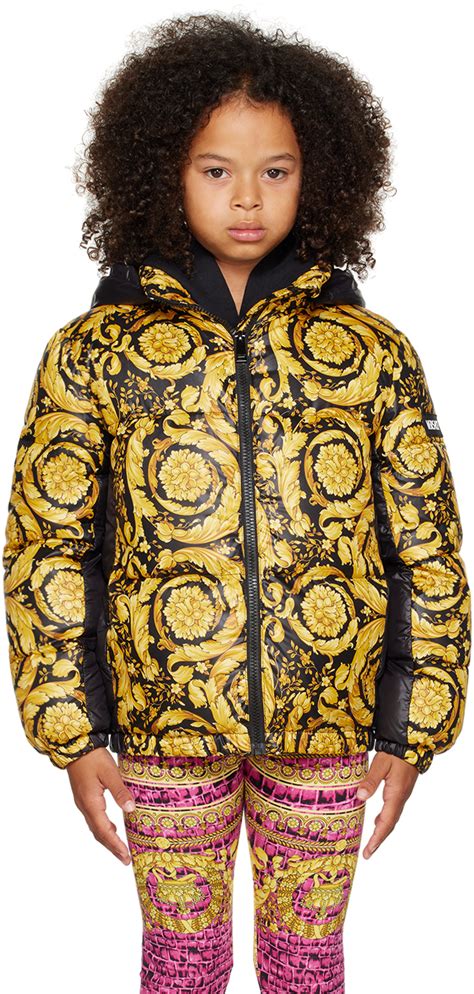 versace baroque printed down jacket|Barocco Print .